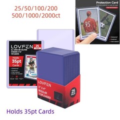 25/100/200/500/1000/2000CT 3&Prime;x4&Prime; Toploaders For 35pt Standard TCG Cards Holders
