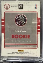 Pascal Siakam 2016 Panini Donruss Optic Holo Rookie Autograph No.35