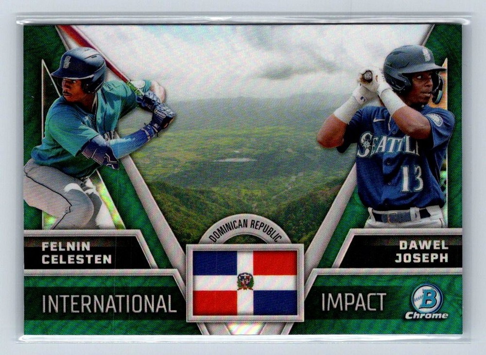 2024 Bowman Chrome Felnin Celesten, Dawel Joseph International Impact Mariners