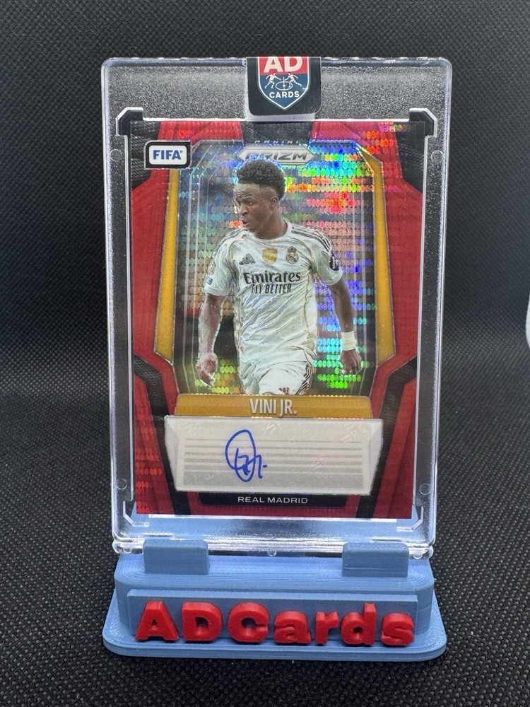 2025-2026 Panini Prizm FIFA Soccer Vinicius Jr Red Pulsar Auto SSP