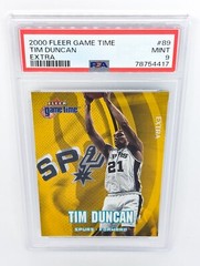 2000-01 Fleer Game Time Extra #89 Tim Duncan PSA 9 San Antonio Spurs HOF