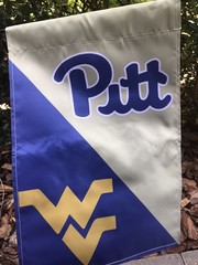 Pitt Panthers vs WVU Mountaineers House Divided Garden Flag
