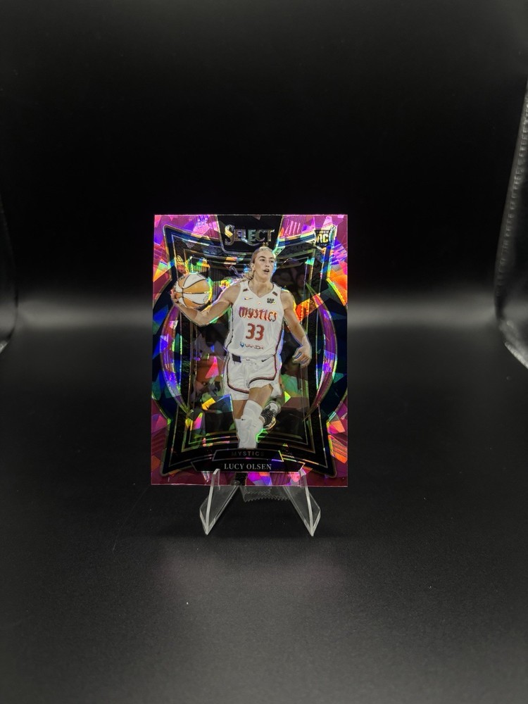 2025 Panini Select WNBA #40 Lucy Olsen Concourse level pink shock RC