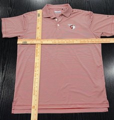 Columbia Cleveland Guardians Omni-wick Invite Stripe Golf Polo Size L – Red
