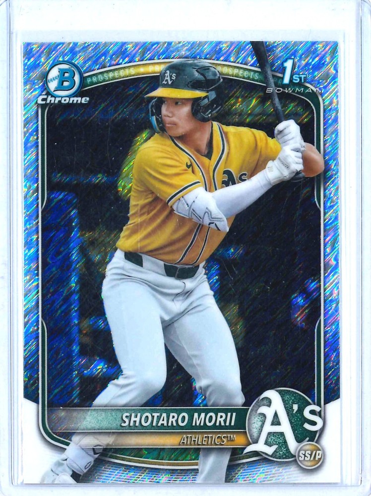 2025 Bowman Chrome Shimmer Refractor SHOTARO MORII 1st #BCP-170 – A&rsquo;s Athletics