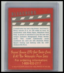 1993 Bleachers Nolan Ryan Promos #NNO Western Clothing- National Gold Foil
