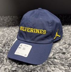 Michigan Wolverines Nike Hat Cap Blue Jordan Nike Medium Large Club Cap