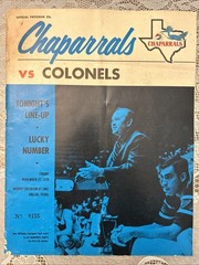 ABA Texas Chaparral’s Official Program Vs Kentucky Colonels￼November 27, 1970