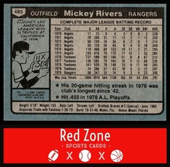 1980 Topps – #485 Mickey Rivers NM