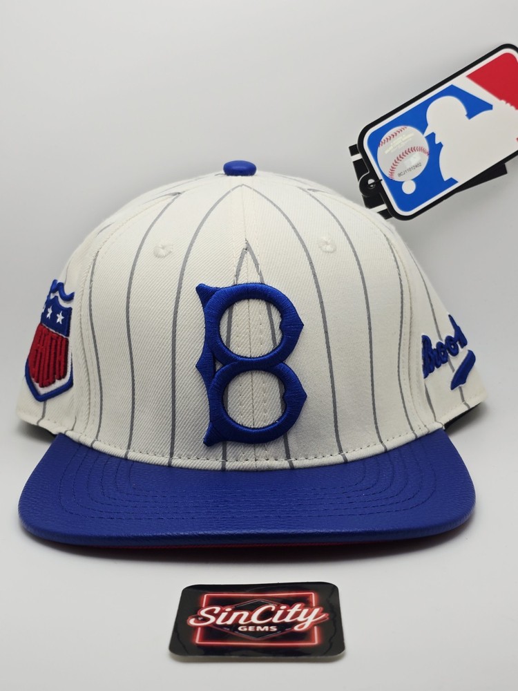 Brooklyn Dodgers Pinstripe Retro Vintage Adjustable Strapback Hat Red UV