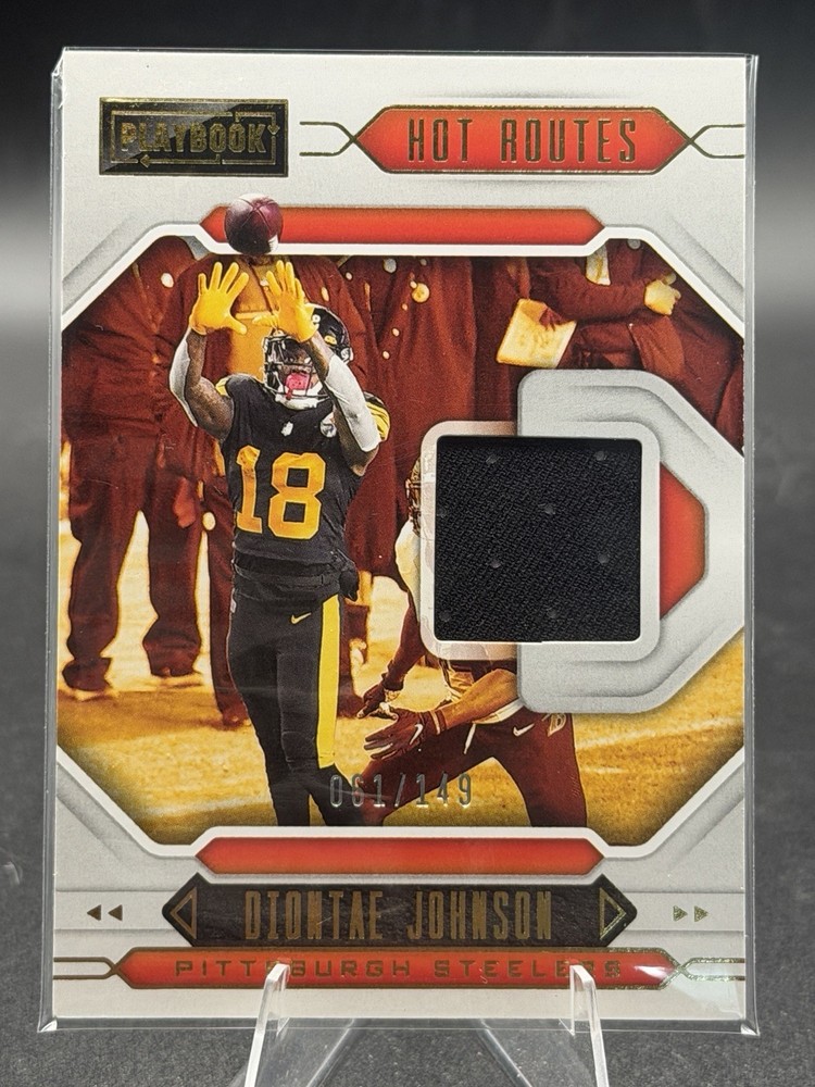 2021 Panini Playbook – Hot Routes Diontae Johnson #HR-DJ Gold /149 (MEM)