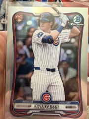Owen Caissie 2026 Topps Chrome Auto/499 Red White Blue & Bowman Red Rookie