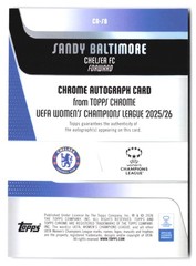 2025-26 Topps Chrome Sapphire UWCL Sandy Baltimore Green Refractor Auto /99