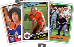 3 card Adam Sandler set Bobby Boucher Happy Gilmore STCC Mud Dogs PGA card