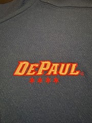 Nike NCAA DePaul Blue Demons Basketball Victory Dri-FIT Half-Zip Pullover Sz XL