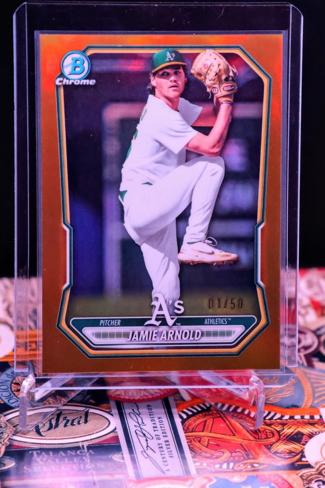 2026 Bowman Chrome Jamie Arnold Gold Refractor 01/50 eBay 1/1 Athletics BCP-112