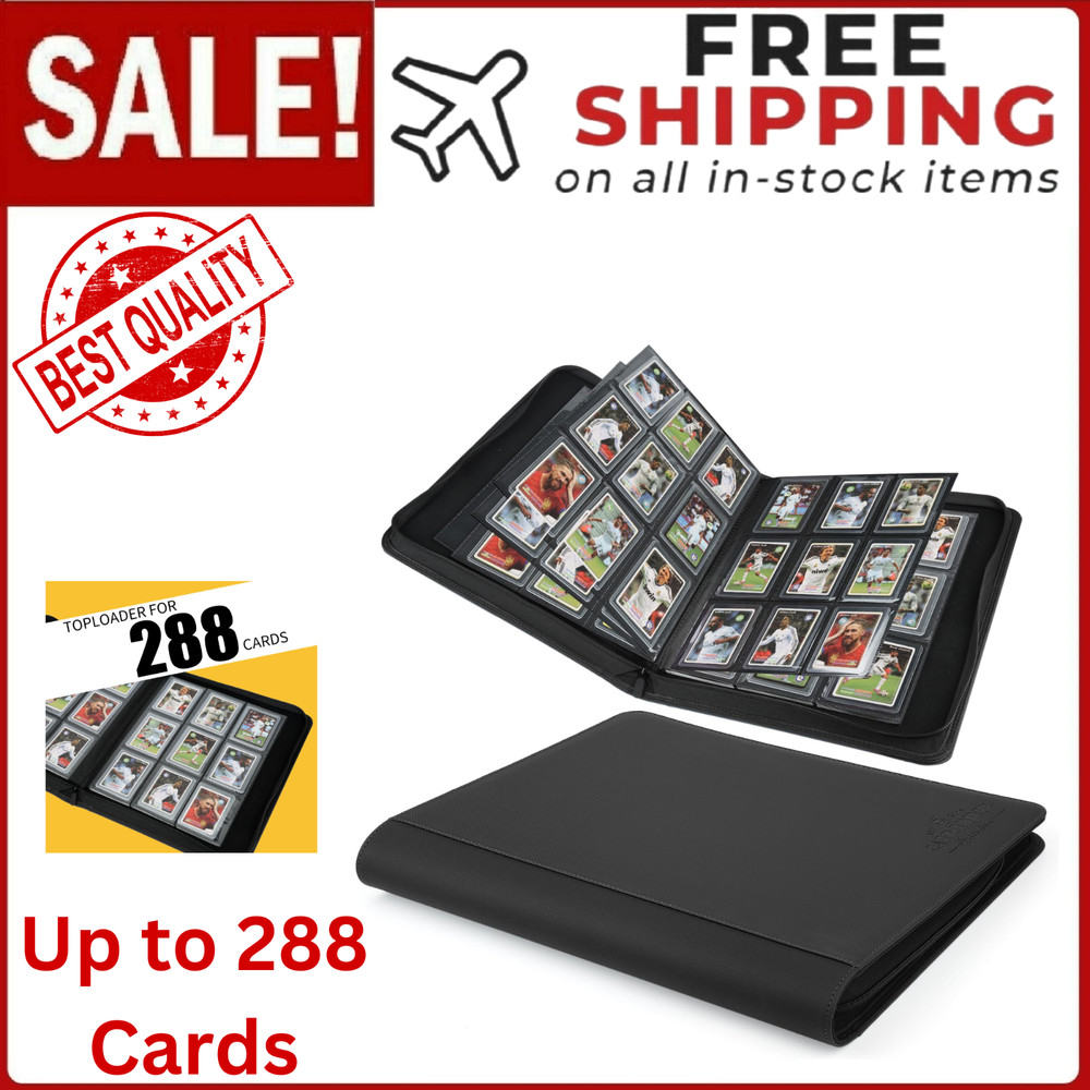 Toploader Binder Holds 288 Toploaders 9 Pocket Top Loader Binders for 3 x 4 »