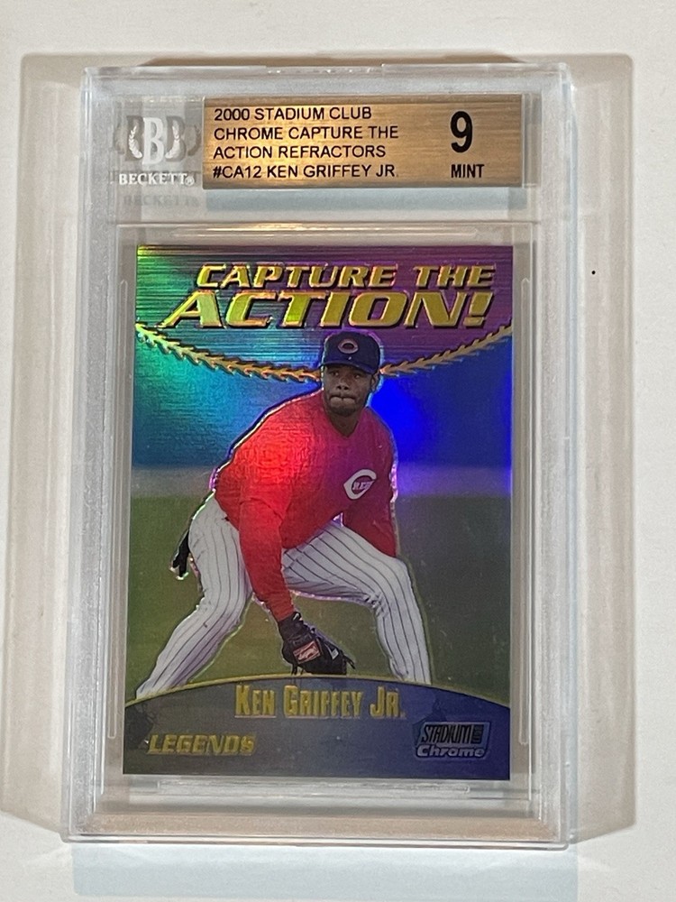 Griffey Jr 2000 Stadium Club Chrome Capture The Action Ref. BGS 9 #CA12 Pop 1