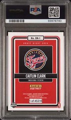 Graded 2024 Panini Instant WNBA Caitlin Clark #DN1 RC Basketball Card PSA 9