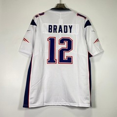 Tom Brady #12 Embroidered Jersey, White, Brand New, Sizes S/M/L/XL/2XL/3XL/4XL