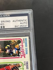 Reprint Rookie Card Larry Bird Magic Johnson Julius Erving Triple Auto Signed AU