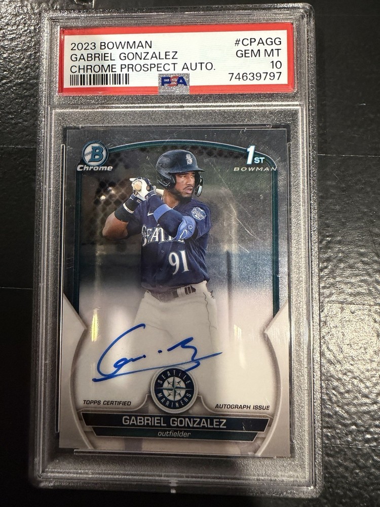 2023 Bowman Chrome Gabriel Gonzalez Mariners CPA-GG Auto PSA 10