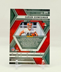 Carson Schwesinger 2025 Panini Mosaic Blue Sparkle Rookie /96, Browns DPOY #371