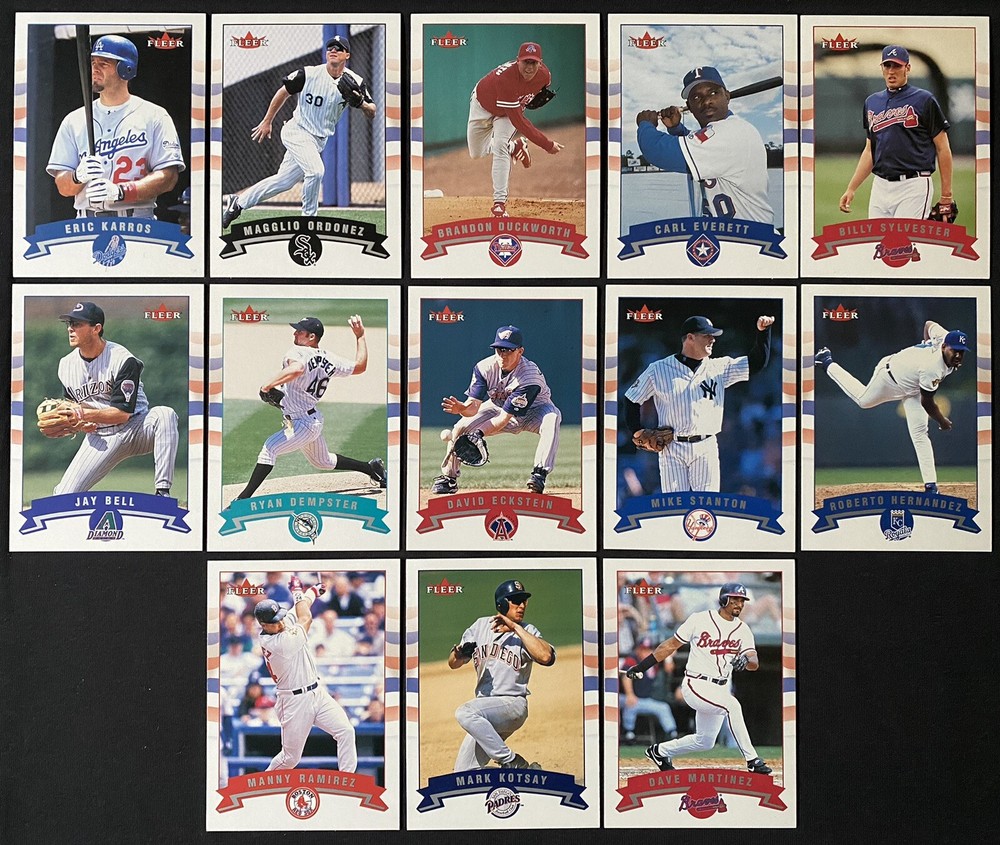 2002 Fleer – Baseball Cards – #181-360 – Complete Your Set – You U Pick