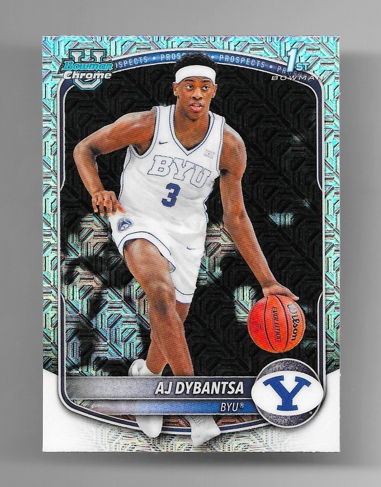 aj dybantsa 2025-26 1st bowman chrome university prospects mojo refractor #bcp-1