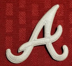 Atlanta Braves Retro White A Iron /Sew On Embroidered Patch ~Free Tracking~