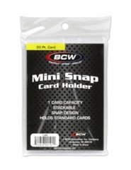 (10 Pack) BCW Mini Snap Tite Card Holders Stackable Standard Size Archival Safe