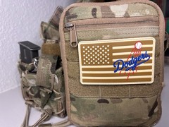 Military Combat American Flag Los Angeles Dodgers PVC Baseball Patch W Vlcro