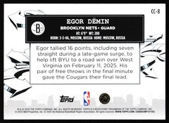 2025-26 Topps #CC-8 Egor Dëmin Clutch City Prospects