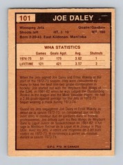 Joe Daley Authentic Autographed 1975-76 O-Pee-Chee WHA Hockey Card