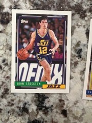 1992-93 TOPPS CARD UTAH JAZZ JOHN STOCKTON #301