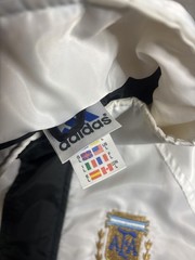 Argentina Jacket Mens Large Black White Soccer Adidas Coca Cola AFA Windbreaker