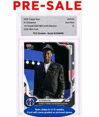 PRESALE 2026 Topps Now NBA Draft #1 Pick AJ Dybantsa TCC Graded Gem 10