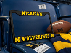 Michigan Wolverines License Plate Frame Cover – Black – EliteAuto3K