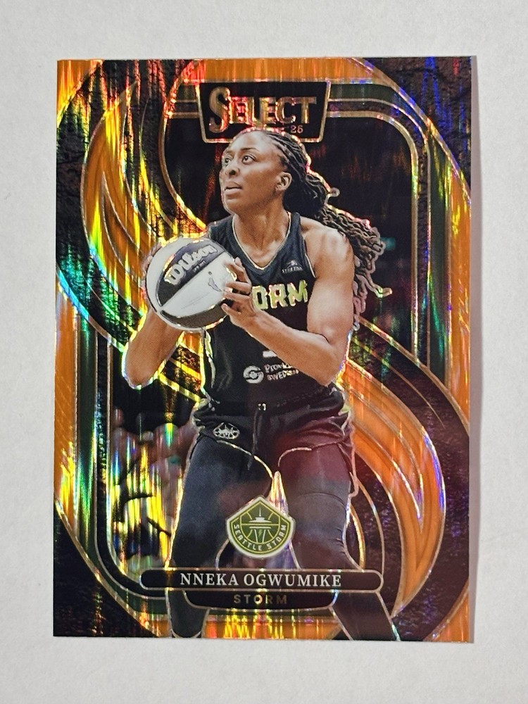 WNBA 2025 Nneka Ogwumike ~Orange Flash Prizm~ Panini Select #158 Storm