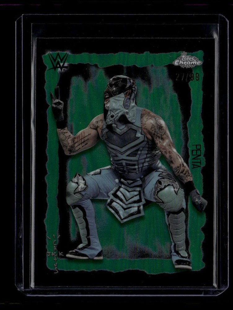 2025 Topps Chrome Cactus Jack WWE Festival Fury Green Refractor fvf1 Penta 27/99