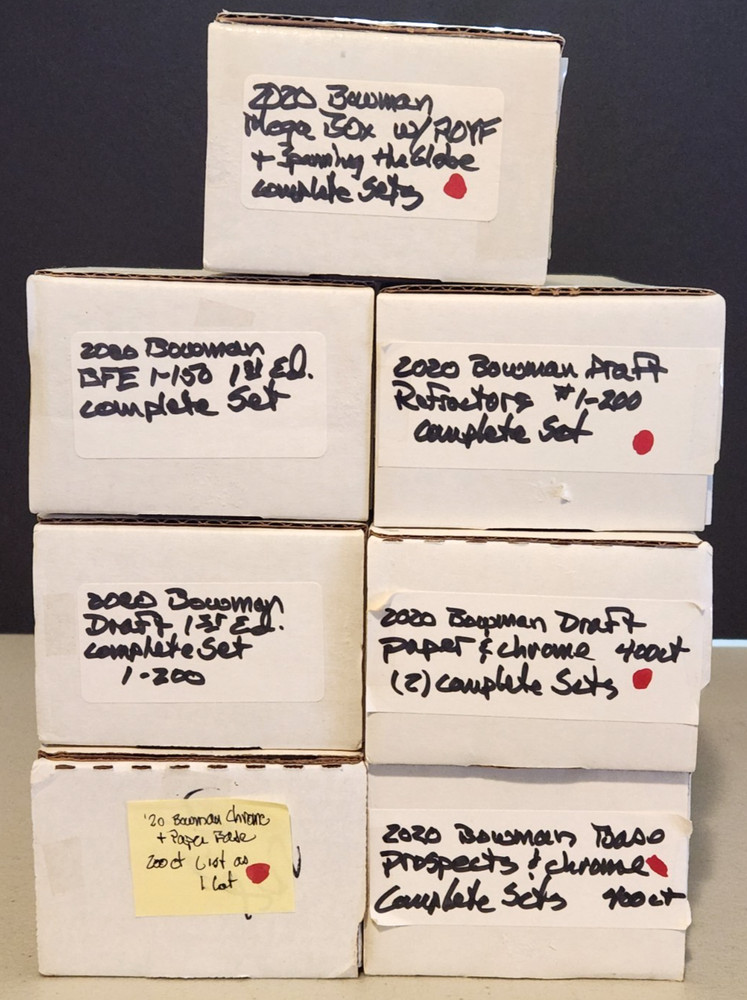2020 Bowman Mega Lot 7 Complete Sets Chrome BP BCP BFE Draft Refractors 1500+