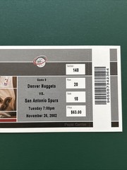 DAVID ROBINSON LAST YR 2002 SPURS NUGGETS KERR DUNCAN GINOBILI PARKER NENE