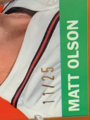 2025 Topps Chrome Platinum Matt Olson #64 True Orange Refractor /25