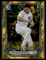 2026 Bowman Chrome Sapphire 1st Gold Refractor Henry Lalane /50 New York Yankees