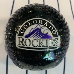 Colorado Rockies Multi Chrome Logo Fotoball 04 Team Store Souvenir Baseball Ball
