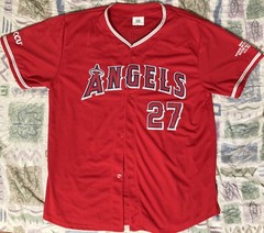 Los Angeles Angles Mike Trout Promo Jersey #27 Adult XL SDCCU Kloanz Used