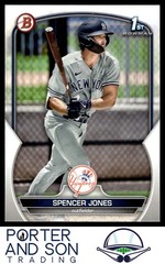 Spencer Jones 2023 1ST Bowman Prospects #BP-139 New York Yankees