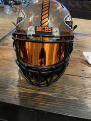MIRRORED Full Size Football Helmet Visors Comes With Set of Clips DISPLAY ONLY