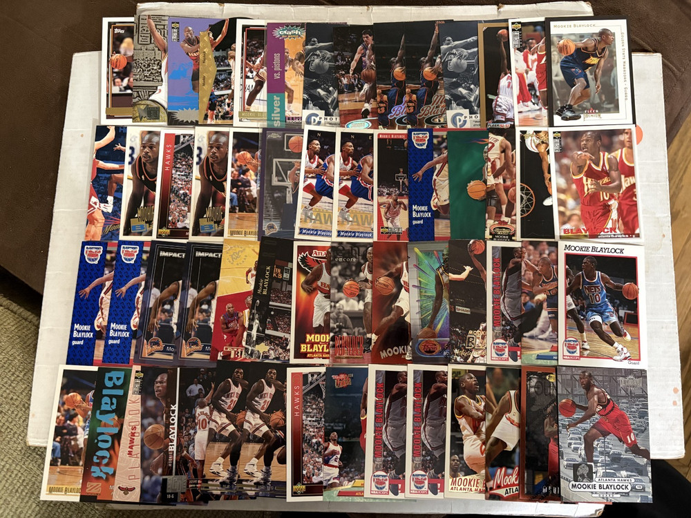 (100) Mookie Blaylock Basketball Cards Inserts Atlanta Hawks Lot Collection B