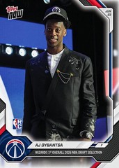 AJ Dybantsa RC 2025-26 NBA Topps NOW® Card #ADYB Wizards (In-Hand)